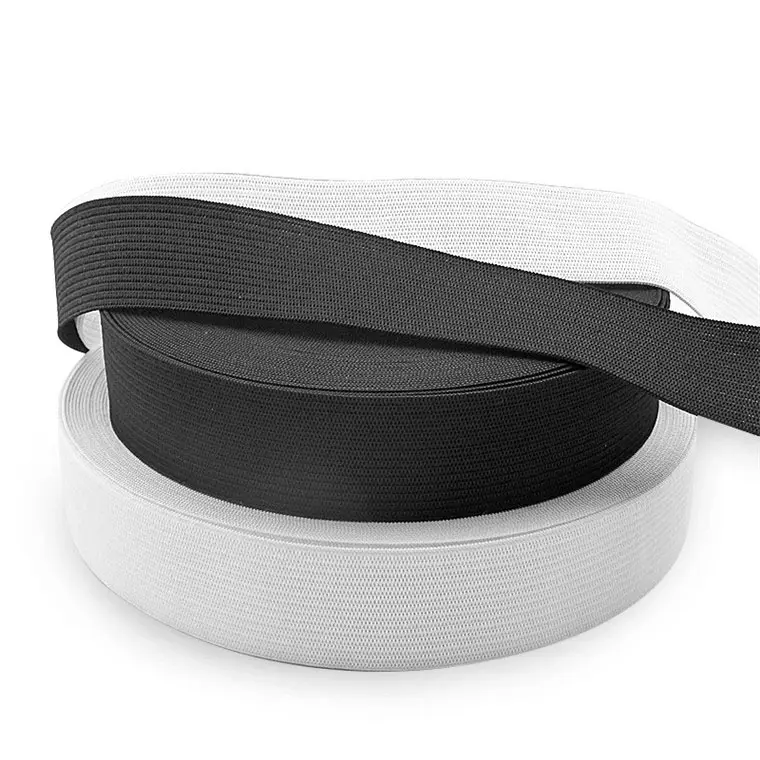 Ondersteuning Aangepaste Nylon Elastische Gerecycled 20Mm Webbing Tape Zachte Gebreide Elastische Band