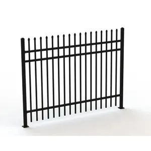 Panel pagar besi tahan karat Panel pos pagar kuda baja Corten galvanis dengan desain untuk gerbang & teralis