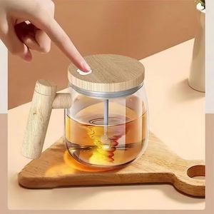Automatic Mixing Cup Portable Coffee Cup Office Glass Inner Liner <b>Mug</b> Minimalist Design Electric Mixer - Product Image 2