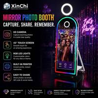 Высококачественная фотобудка-зеркало с мгновенной печатью, с лотком для принтера, сенсорным экраном и функцией Magic Mirror для свадеб