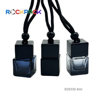 Bouteilles de parfum de voiture vides de diffuseur noir carré de désodorisant de 8ml