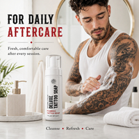 Soin après tatouage - Savon moussant pour tatouages et piercings testé par des dermatologues - Approuvé par la TSA - Vegan, sans cruauté