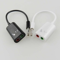 Cable Adaptador Divisor de Audio Estéreo de 3.5mm, 1 Hembra a 2 Machos