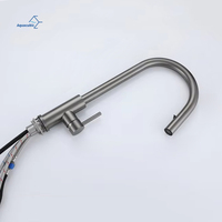 Robinet mélangeur de cuisine professionnel à col de cygne - Acier inoxydable 304 avec double contrôle de température
