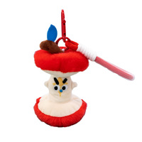 Étui pour écouteurs en forme de pomme, en forme de cœur de pomme, en forme de poupée en chiffon, en forme de pomme créative, en forme de pomme mignonne, en peluche, en fibre de polyester