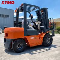 Chariot élévateur diesel XTMG à empattement stable de 3 tonnes avec un grand centre de charge pour un empilage précis des matériaux, chariot élévateur diesel industriel