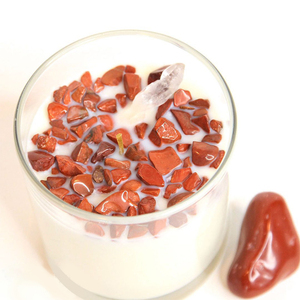 ملصق قابل للتخصيص زخرفة أحجار كريستال أرضية شمعة بسعة كبيرة تنقية شموع عضوية - Product Image 6