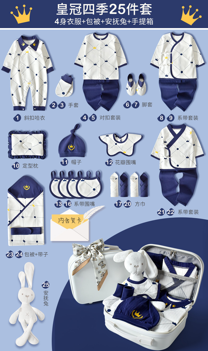 Quattro stagioni corona quattro stagioni-set blu da 25 pezzi [borsa]