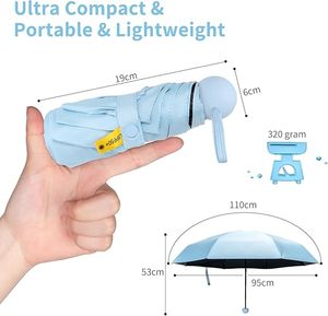 ร่มกันแดดพับ 5 ตอน ขนาดพกพา คุณภาพสูงสำหรับผู้หญิง ขายดี - Product Image 2