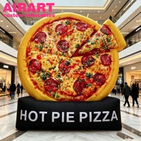 Riesige Aufblasbare Pepperoni-Pizza mit Abnehmbarem Stück für Restaurant-Promotionen
