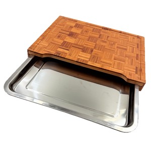 Planche à découper en bambou avec plateau rectangulaire multifonction pour la cuisine - Product Image 2