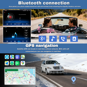 Android 13 đài phát thanh đa phương tiện reproducer 9 inch màn hình Carplay cho 2006 2010 Chrysler PT Cruiser xe <span class=keywords><strong>Navigation</strong></span> AHD máy ảnh Wifi - Product Image 4