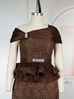Robes de mode africaine H&D S11035 pour femmes, robes décontractées avec strass pour les fêtes, robe élégante