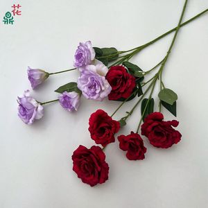 Flores Artificiales de Rosa, de Plástico y Seda, Realistas, Accesorios para Fotografía de Bodas, Estilo Moderno - Product Image 3