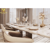 Ensemble de table à manger royal, 12 places, 14 places, luxe