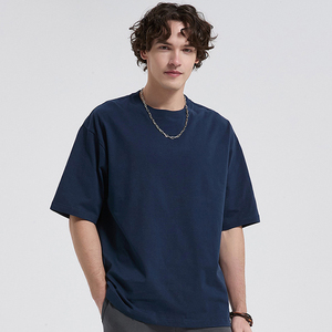 T-shirts décontractés amples à manches courtes en coton pour hommes et femmes, fabriqués en Chine – Hauts d'été à manches courtes pour hommes et femmes - Product Image 2