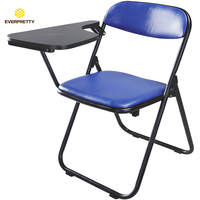 Chaise pliante pour étudiant avec tablette d'écriture et panier à livres, mobilier de salle de classe Everpretty, salle de formation