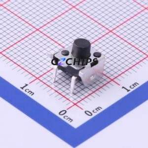 TS-1037-A5B3-D2 Tactile Switch SMD Switch Single Pole Single Throw Round Button 2.5N Horizontal Mount - Product Image 1