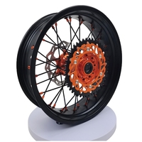Nouvel ensemble de roues avant Supermoto 17 pouces 125-530cc en aluminium CNC pour EXC SXF Yamaha pour la course Motard, pièces de mise à niveau des rayons