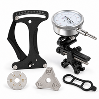 Kit d'outils de redressage de roues de vélo portable 3 pièces avec indicateur de tension des rayons et clé à rayons 3 tailles