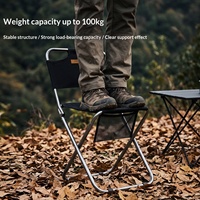 Aluminiumlegierung 600D Oxford-Stoff Klappstuhl mit Erhöhter Rückenlehne Ultraleicht Tragbar für Outdoor Reisen Strand Angeln