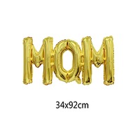 Ballons en aluminium avec lettres de l'alphabet reliées « MAMAN PAPA », ensemble de ballons en Mylar à l'hélium, décoration de fête familiale pour la célébration des parents