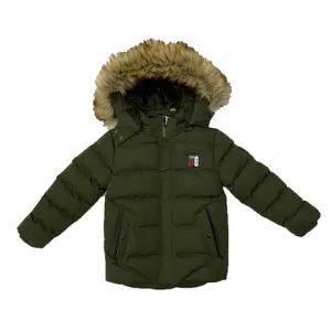 2021 kids boy's army jackets winter keep warm coats OEM/ODM available hooded boy's plus size jackets