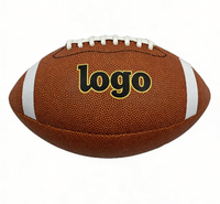 Ballon de football américain officiel taille 9 en cuir composite PU avec logo personnalisé pour le jeu