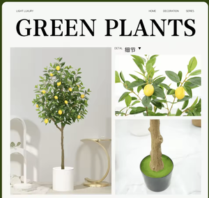 Rama de Limón Artificial de Plástico, Bonsái Ecológico, Decoración para el Hogar y Jardín de Pascua, Planta en Maceta para Oficina, Hotel, Restaurante - Product Image 3