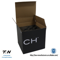 Boîtes d'emballage en carton kraft recyclables et personnalisées pour fleurs, plantes, chaussettes et fourrures, avec pelliculage mat et gaufrage