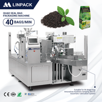 LINPACK Machine de remplissage et de scellage de sachets de thé préfabriqués entièrement automatique Machines d'emballage multifonctionnelles de sachets de thé à gousset de feuilles