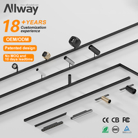 ALLWAY CX5.8 Nuevo Diseño, Sistema de Iluminación de Riel de Aluminio Ajustable, Foco de Iluminación Interior, Luces LED Magnéticas Inteligentes