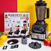 Mixeur Électrique Robuste 110V/220V 9500W 4L 8-en-1 avec 6 Lames en Acier Inoxydable pour Usage Domestique, Préparateur de Smoothies et Hachoir à Viande