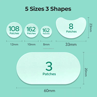 Patchs anti-acné 5 tailles 443 pièces Bandages hydrocolloïdes Patchs anti-acné de grande taille pour le corps, le dos, le visage, la poitrine, Patchs anti-boutons