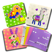 Kit d'Art en Mousse Amusant pour Enfants, Ensemble de Bricolage en Mousse EVA, Thème Animaux de la Jungle, Livre d'Activités Manuelles pour Tout-Petits de 3 Ans et Plus