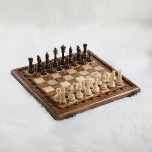 Jeu d'échecs Écologique Portable en Bois Aimant Jeu d'échecs Fait à la Main avec Finition en Bois Naturel de Haute Qualité pour Cadeaux en Gros - Product Image 1