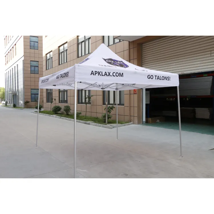 Tenda pantai lipat Aluminium Pop Up, kustom luar ruangan promosi iklan tenda pameran dagang dengan kanopi Oxford 600D