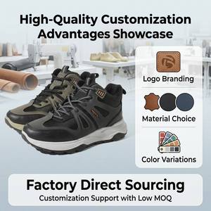 Sneakers Invernali da <span class=keywords><strong>Uomo</strong></span> <span class=keywords><strong>con</strong></span> Fodera in Pelliccia Sintetica, Scarpe Calde Antiscivolo per Sport all'Aperto, Stivali da Neve Termici, Vendita all'Ingrosso - Product Image 4