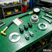 Kit de testeur de pression d'huile moteur automobile, outil de diagnostic de pression hydraulique pour le test du système d'huile moteur des voitures et des camions