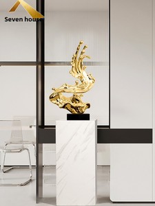 Sculpture Abstraite Gouttes d'Eau Attraction de Richesse Pièce Décorative Hall d'Hôtel Salon Créatif Grande Sculpture sur Pied - Product Image 4