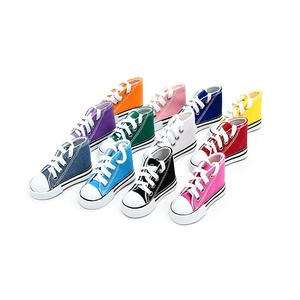Scarpe per Bambole <span class=keywords><strong>BJD</strong></span> 7,5 CM Direttamente dalla Fabbrica, Sneakers Classiche Gialle con Lacci e Motivo a Pois, Scarpe Casual in Tela - Product Image 4
