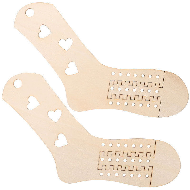 Moule à chaussettes en bois-love