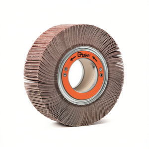 Ttake Flap <b>Wheel</b> Abrasive Cloth Corundum 200x50x54 Mm With Hole For <b>Grinding</b> - Product Image 2