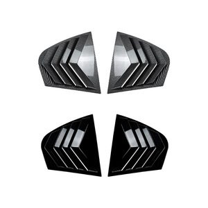 Bmw 3 Series E46 Rear Quarter <b>Window</b> Louver Car Sticker Piano Black Carbon Fiber Texture Adhesive <b>Decal</b> 1998-2005 - Product Image 2