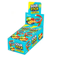BESTAR Bonbons Gommeux Arc-en-ciel pour Enfants, Longs Bâtonnets Aigres, Remplis de Crème Tutti-Frutti, Confiserie Décontractée