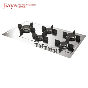 Cuisinière à gaz à 5 brûleurs Usine Prix de gros Appareil ménager Allumage AC Support en fonte Certificat CE Cuisinière intégrée Plaque à gaz - Product Image 4