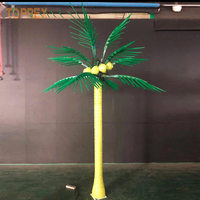 Feuilles réalistes éclairées, cocotiers artificiels multicolores lumineux à LED, lumières d'extérieur pour décorations de Noël tropicales
