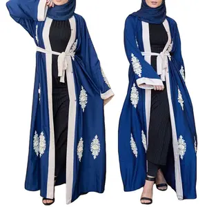 Maxi vestido aberto feminino, vestido kimono jilb ramadão dubai 2020