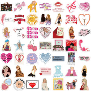 50 autocollants de graffiti de <span class=keywords><strong>Sabrina</strong></span> Carpenter à faire soi-même, autocollants de dessin animé pour guitare, ordinateur portable, coque de téléphone, bagages, journal, décoration, autocollant imperméable, cadeau - Product Image 5