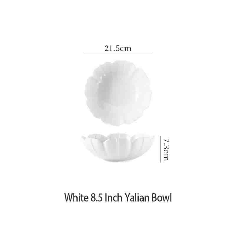 Ciotola Yalian bianca da 8,5 pollici